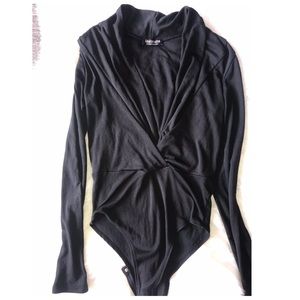 Fashion Nova Long Sleeve Black Body Suit SZ S